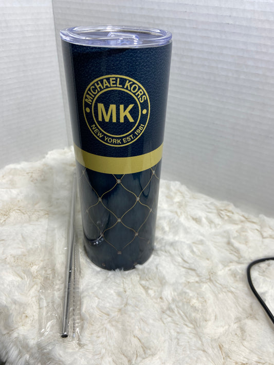 Black MK 20 ounce Skinny Tumbler